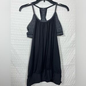 Lululemon Grey and Black Sports Bra Tank Top Size 8